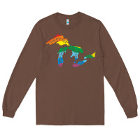 Chestnut all michigan great lakes rainbow colors Long Sleeve Tee - linhVisuals