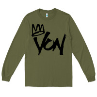 Army Green KING VON Long Sleeve Tee - linhVisuals
