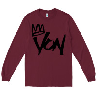 Burgundy KING VON Long Sleeve Tee - linhVisuals