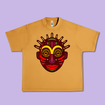 African Masks 2 Urban Heavy Tee Designed By Bundleandbundleshop