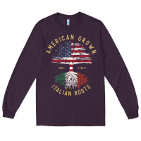 Plum american grown italian roots italy flag vintage tree Long Sleeve Tee - linhVisuals