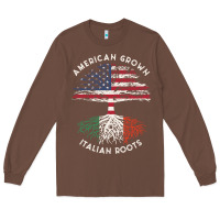 Chestnut american grown italian roots usa italy flag tree Long Sleeve Tee - linhVisuals