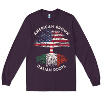 Plum american grown italian roots usa italy flag tree Long Sleeve Tee - linhVisuals