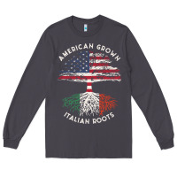 Smoke american grown italian roots usa italy flag tree Long Sleeve Tee - linhVisuals