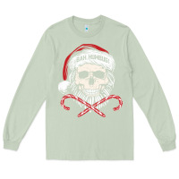 Matcha bah humbug skull santa hat christmas funny quote Long Sleeve Tee - linhVisuals