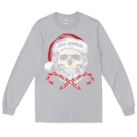 Moon Dust bah humbug skull santa hat christmas funny quote Long Sleeve Tee - linhVisuals