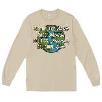 Mushroom birthplace earth race human politics freedom religion love equality al Long Sleeve Tee - linhVisuals