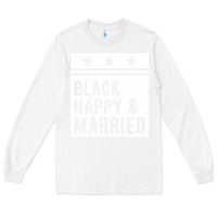 White black happy & married funny wedding gifts Long Sleeve Tee - linhVisuals