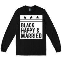 Black black happy & married funny wedding gifts Long Sleeve Tee - linhVisuals