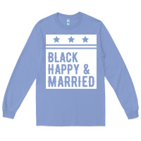 Colony Blue black happy & married funny wedding gifts Long Sleeve Tee - linhVisuals