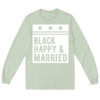 Matcha black happy & married funny wedding gifts Long Sleeve Tee - linhVisuals