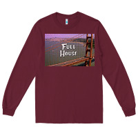 Burgundy f u l l h o u s e Long Sleeve Tee - linhVisuals
