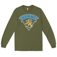 Army Green faded style suomi finland lion design Long Sleeve Tee - linhVisuals