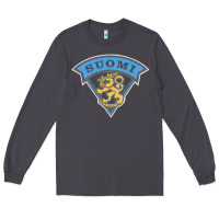 Smoke faded style suomi finland lion design Long Sleeve Tee - linhVisuals