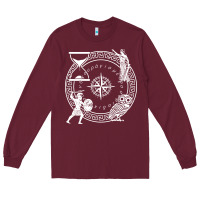 Burgundy the four stoic virtues   stoicism Long Sleeve Tee - linhVisuals