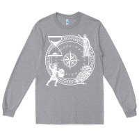 Heather Grey the four stoic virtues   stoicism Long Sleeve Tee - linhVisuals