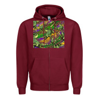 Burgundy mardi gras Louisiana crocodile leopard Zipper Hoodie - RanaPortraitStore