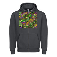 Smoke mardi gras Louisiana crocodile leopard Zipper Hoodie - RanaPortraitStore