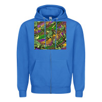 True Royal mardi gras Louisiana crocodile leopard Zipper Hoodie - RanaPortraitStore