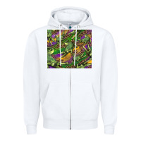 White mardi gras Louisiana crocodile leopard Zipper Hoodie - RanaPortraitStore