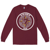 Burgundy five percent nation of islam vintage look design Long Sleeve Tee - linhVisuals