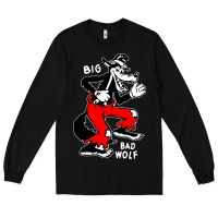 Black big bad wolf Long Sleeve Tee - linhVisuals