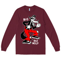 Burgundy big bad wolf Long Sleeve Tee - linhVisuals