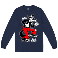 Navy big bad wolf Long Sleeve Tee - linhVisuals