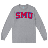 Heather Grey The SMU Athletics wordmark Long Sleeve Tee - linhVisuals