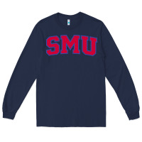 Navy The SMU Athletics wordmark Long Sleeve Tee - linhVisuals