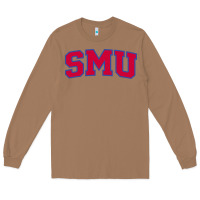 Toasted Coconut The SMU Athletics wordmark Long Sleeve Tee - linhVisuals