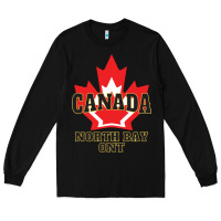 Black north bay ontario on a cool Long Sleeve Tee - linhVisuals