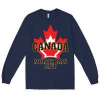 Navy north bay ontario on a cool Long Sleeve Tee - linhVisuals