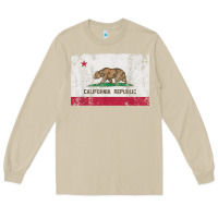 Mushroom california flag womens mens heavy distressed vintage gift t shirt Long Sleeve Tee - linhVisuals