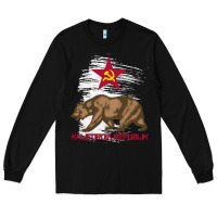Black california republic communist kalifornia t shirt Long Sleeve Tee - linhVisuals