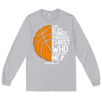 Moon Dust christian basketball i can do all things through christ philippians 41 Long Sleeve Tee - linhVisuals