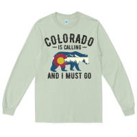 Matcha colorado is calling and i must go state flag with wild bear Long Sleeve Tee - linhVisuals