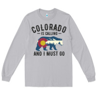 Moon Dust colorado is calling and i must go state flag with wild bear Long Sleeve Tee - linhVisuals