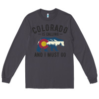 Smoke colorado is calling and i must go state flag with wild bear Long Sleeve Tee - linhVisuals