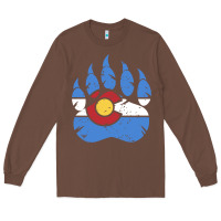 Chestnut colorado state flag bear paw print pocket place Long Sleeve Tee - linhVisuals