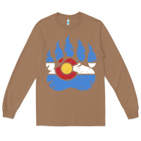 Toasted Coconut colorado state flag bear paw print pocket place Long Sleeve Tee - linhVisuals