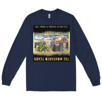 Navy Neil Young Long Sleeve Tee - linhVisuals