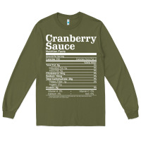 Army Green cranberry sauce nutrition facts funny thanksgiving christmas food nutr Long Sleeve Tee - linhVisuals