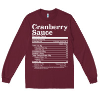 Burgundy cranberry sauce nutrition facts funny thanksgiving christmas food nutr Long Sleeve Tee - linhVisuals