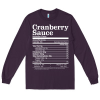 Plum cranberry sauce nutrition facts funny thanksgiving christmas food nutr Long Sleeve Tee - linhVisuals