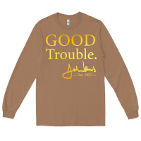 Toasted Coconut good trouble john lewis signature Long Sleeve Tee - linhVisuals