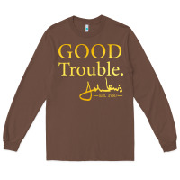 Chestnut good trouble john lewis signature Long Sleeve Tee - linhVisuals