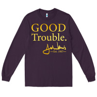 Plum good trouble john lewis signature Long Sleeve Tee - linhVisuals