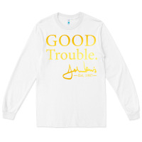 White good trouble john lewis signature Long Sleeve Tee - linhVisuals