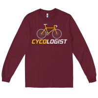 Burgundy cycologist funny cycling and bicycle sport design cycler humor gift bi Long Sleeve Tee - linhVisuals
